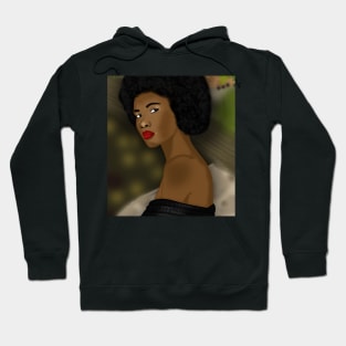 African woman digital art drawing Hoodie